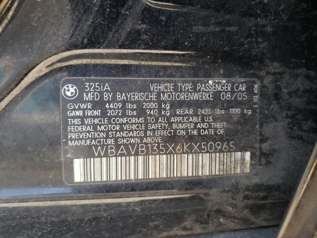 Photo 10 from auction – 2006 BMW 325 I with VIN WBAVB135X6KX50965