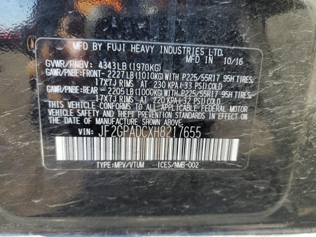 Photo 10 from auction – 2017 SUBARU CROSSTREK with VIN JF2GPADCXH8217655