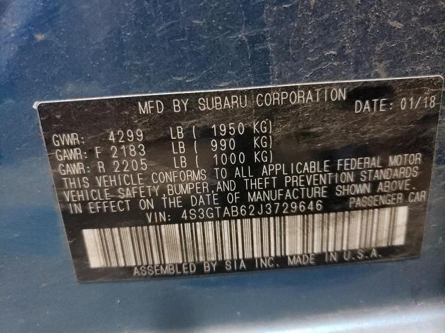 Photo 10 from auction – 2018 SUBARU IMPREZA PR with VIN 4S3GTAB62J3729646