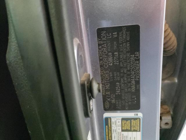 Photo 10 from auction – 2012 KIA OPTIMA HYB with VIN KNAGM4AD4C5021384