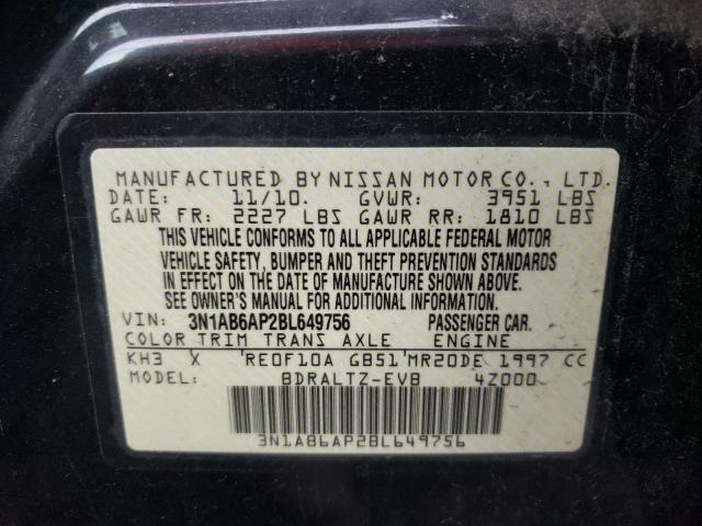 Photo 10 from auction – 2011 NISSAN SENTRA 2.0 with VIN 3N1AB6AP2BL649756