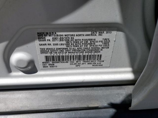 Photo 10 from auction – 2013 MITSUBISHI OUTLANDER with VIN 4A4AP5AU8DE018567
