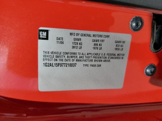 Photo 10 from auction – 2007 PONTIAC G5 with VIN 1G2AL15F977218037