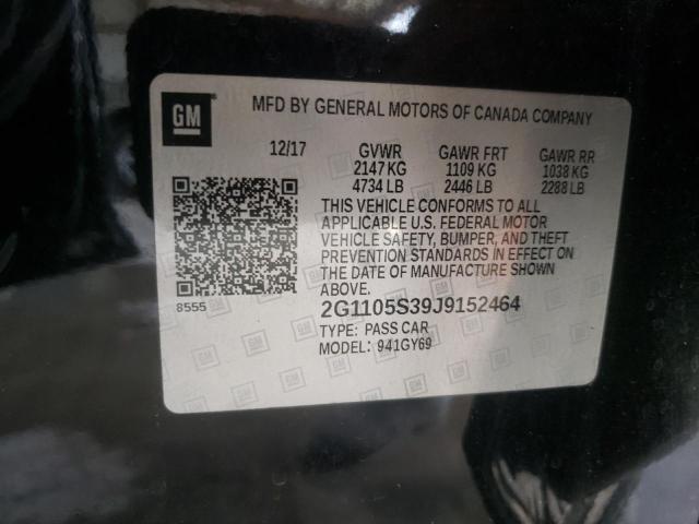 Photo 10 from auction – 2018 CHEVROLET IMPALA LT with VIN 2G1105S39J9152464