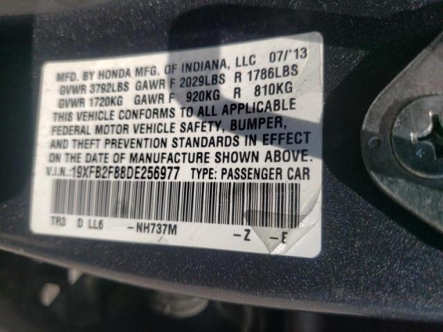 Photo 10 from auction – 2013 HONDA CIVIC EX with VIN 19XFB2F88DE256977