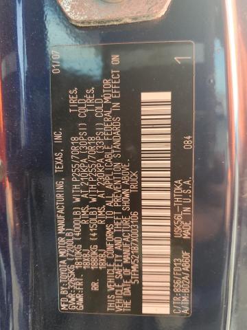 Photo 10 from auction – 2007 TOYOTA TUNDRA with VIN 5TFMV52187X003106