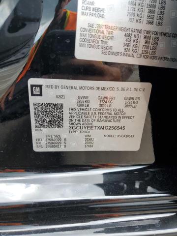 Photo 10 from auction – 2021 CHEVROLET SILVERADO with VIN 3GCUYEETXMG256545