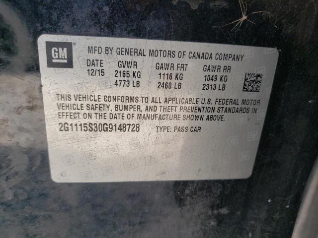 Photo 10 from auction – 2016 CHEVROLET IMPALA LT with VIN 2G1115S30G9148728