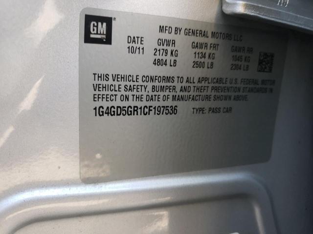 صورة رقم 10 من المزاد - 2012 BUICK LACROSSE P مع VIN 1G4GD5GR1CF197536