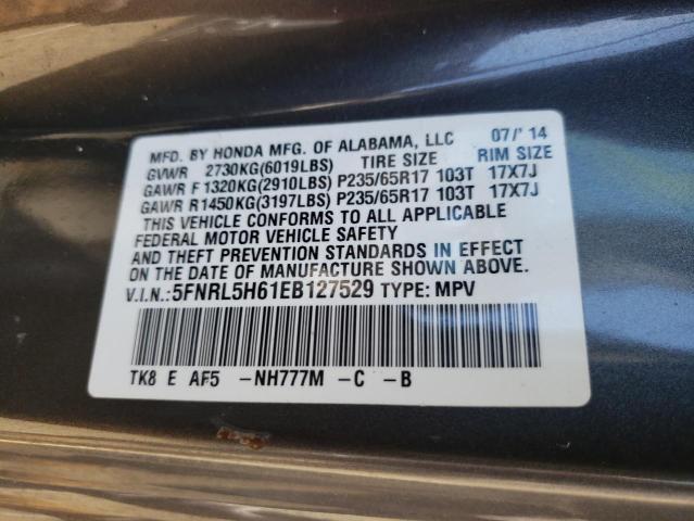 Photo 10 from auction – 2014 HONDA ODYSSEY EX with VIN 5FNRL5H61EB127529