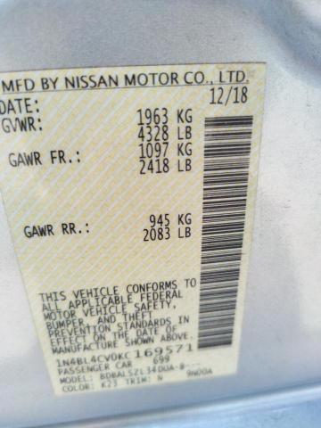 Photo 10 from auction – 2019 NISSAN ALTIMA SR with VIN 1N4BL4CV0KC169571