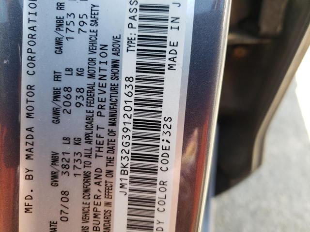 Photo 10 from auction – 2009 MAZDA 3 I with VIN JM1BK32G391201638