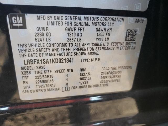 Photo 10 from auction – 2019 BUICK ENVISION P with VIN LRBFX1SA1KD021841