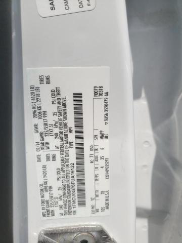 Photo 10 from auction – 2015 FORD ESCAPE SE with VIN 1FMCU0G76FUA19122