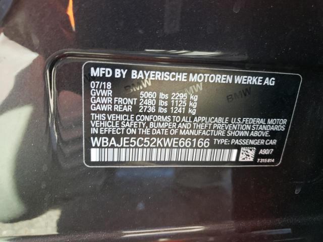 Photo 10 from auction – 2019 BMW 540 I with VIN WBAJE5C52KWE66166