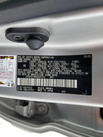 Photo 10 from auction – 2005 TOYOTA HIGHLANDER with VIN JTEGP21A950069754