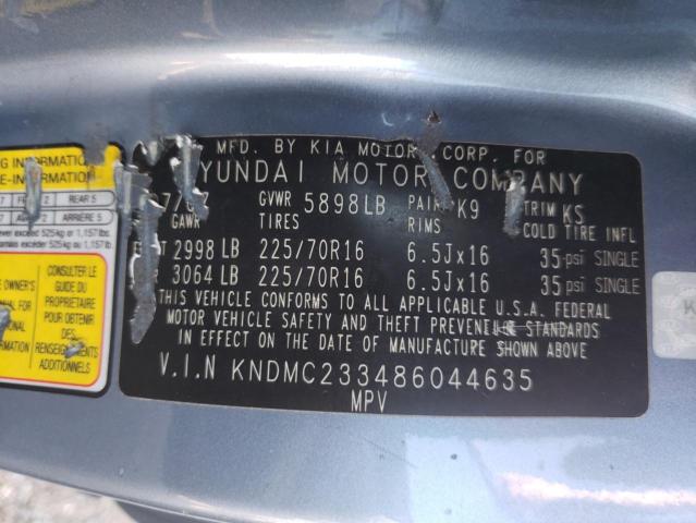 Photo 10 from auction – 2008 HYUNDAI ENTOURAGE with VIN KNDMC233486044635