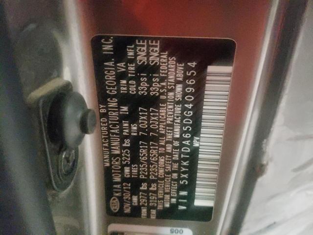 Photo 10 from auction – 2013 KIA SORENTO LX with VIN 5XYKTDA65DG409654