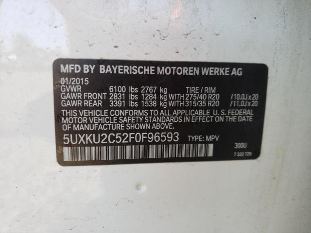 Photo 10 from auction – 2015 BMW X6 XDRIVE3 with VIN 5UXKU2C52F0F96593