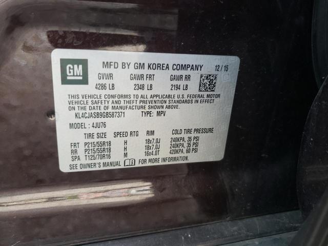 Photo 10 from auction – 2016 BUICK ENCORE with VIN KL4CJASB9GB587371