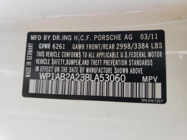 Photo 10 from auction – 2011 PORSCHE CAYENNE S with VIN WP1AB2A23BLA53060