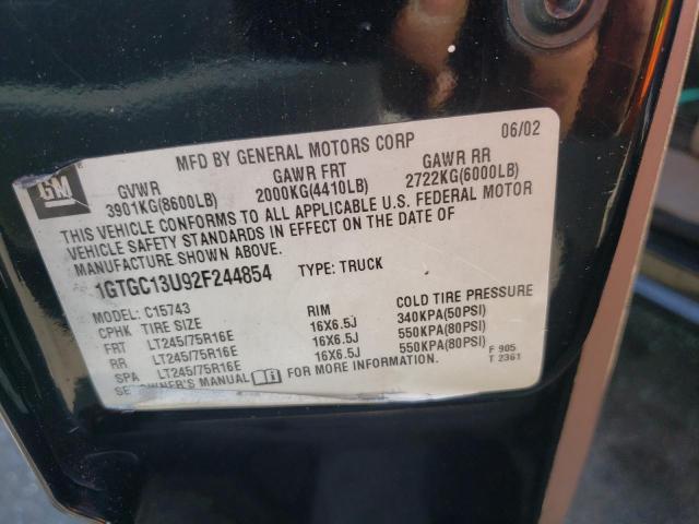 Photo 10 from auction – 2002 GMC SIERRA C15 with VIN 1GTGC13U92F244854