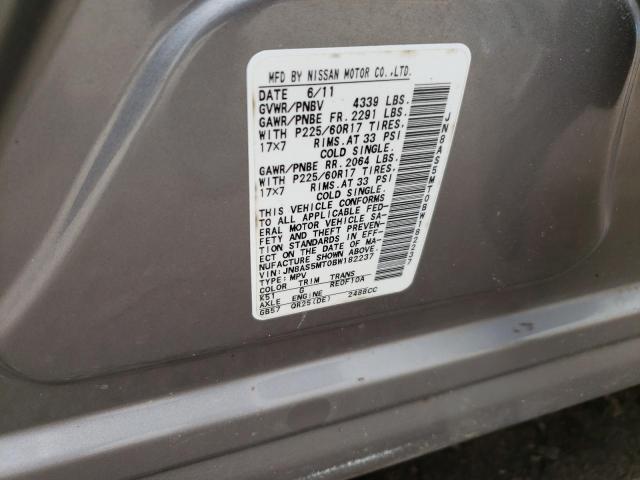 Photo 10 from auction – 2011 NISSAN ROGUE S with VIN JN8AS5MT0BW182237