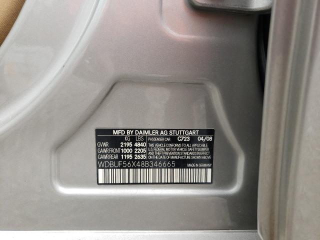 Photo 10 from auction – 2008 MERCEDES-BENZ E 350 with VIN WDBUF56X48B346665