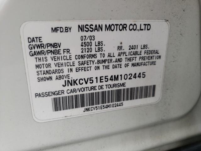 Photo 10 from auction – 2004 INFINITI G35 with VIN JNKCV51E54M102445