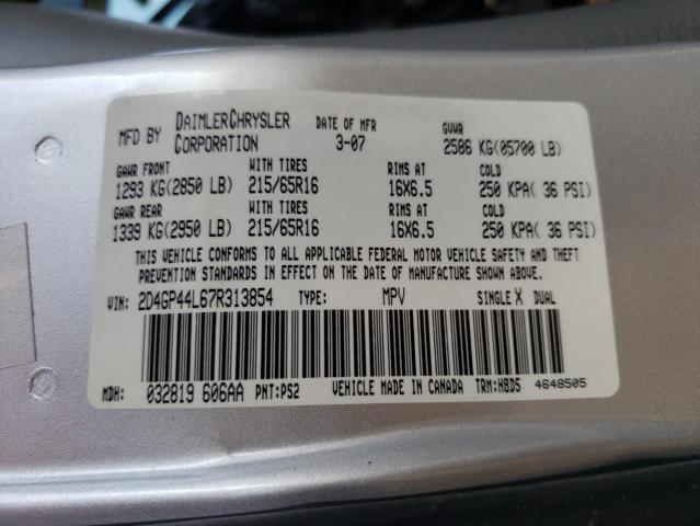Photo 10 from auction – 2007 DODGE GRAND CARA with VIN 2D4GP44L67R313854