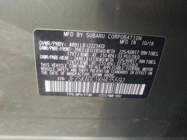 Photo 10 from auction – 2019 SUBARU FORESTER P with VIN JF2SKAGC1KH435592