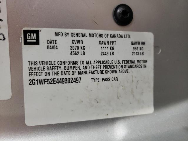 Photo 10 from auction – 2004 CHEVROLET IMPALA with VIN 2G1WF52E449392497