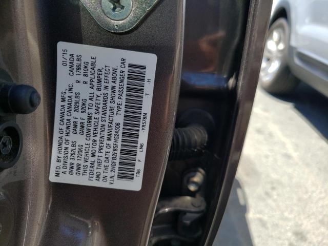 Photo 10 from auction – 2015 HONDA CIVIC EX with VIN 2HGFB2F85FH524506