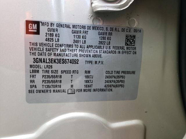 Photo 10 from auction – 2014 CHEVROLET CAPTIVA LT with VIN 3GNAL3EK3ES674092