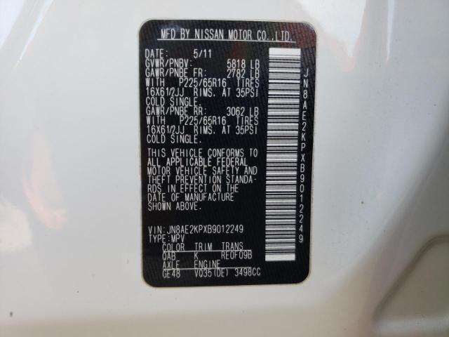 Photo 10 from auction – 2011 NISSAN QUEST S with VIN JN8AE2KPXB9012249