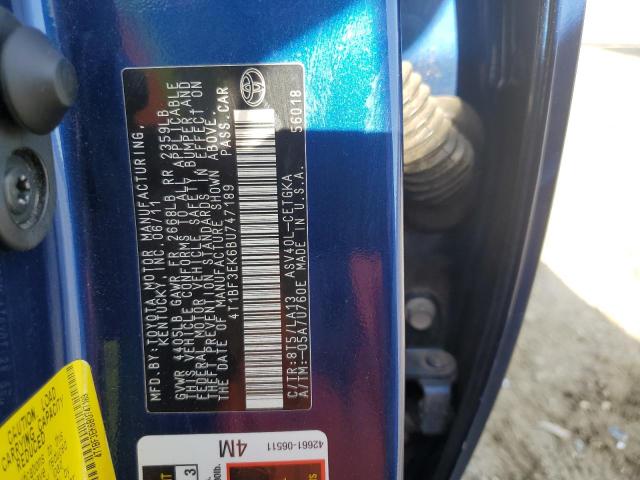Photo 10 from auction – 2011 TOYOTA CAMRY BASE with VIN 4T1BF3EK6BU747189