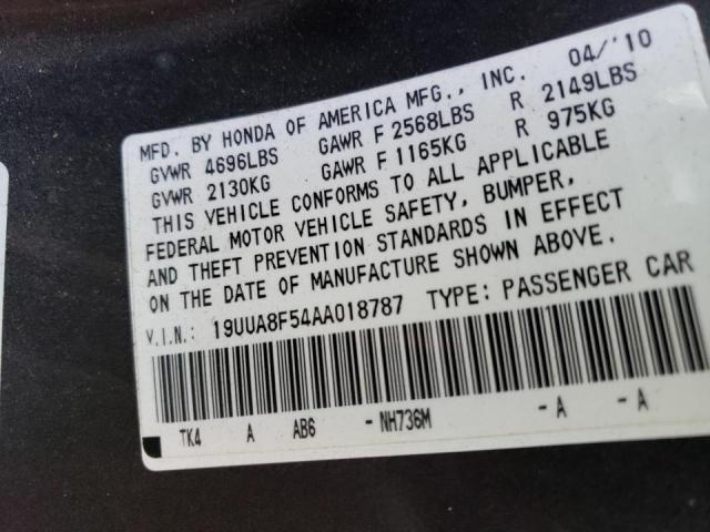 Photo 10 from auction – 2010 ACURA TL with VIN 19UUA8F54AA018787