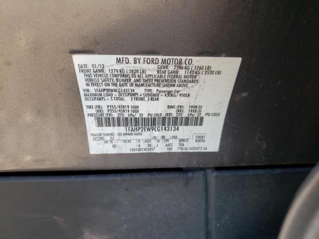 Photo 10 from auction – 2012 FORD TAURUS SEL with VIN 1FAHP2EW9CG143134