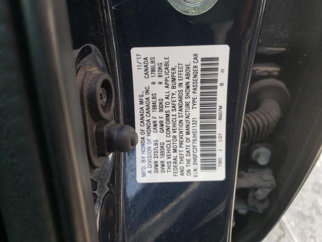 Photo 10 from auction – 2018 HONDA CIVIC EX with VIN 2HGFC2F79JH511321