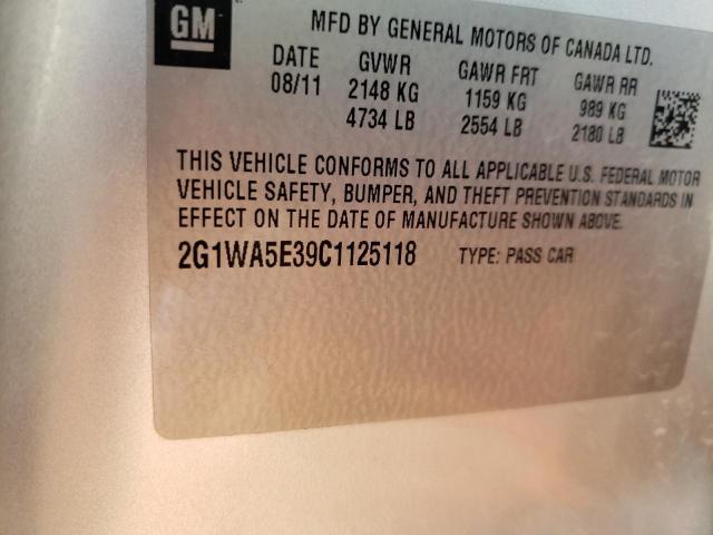 Photo 10 from auction – 2012 CHEVROLET IMPALA LS with VIN 2G1WA5E39C1125118