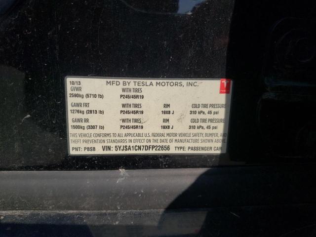 Photo 10 from auction – 2013 TESLA MODEL S with VIN 5YJSA1CN7DFP22656