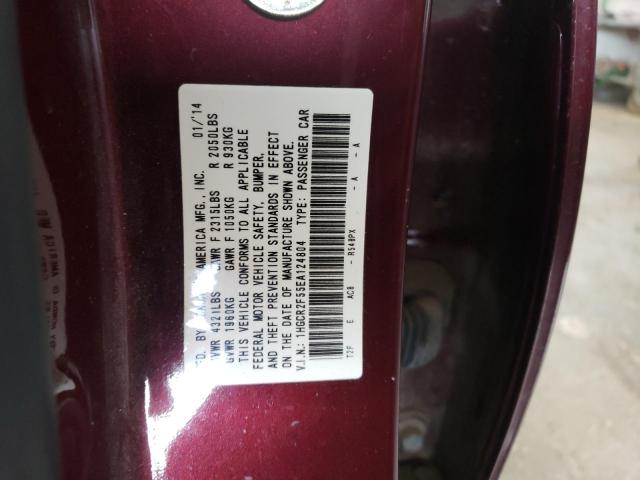 Photo 10 from auction – 2014 HONDA ACCORD SPO with VIN 1HGCR2F55EA124804