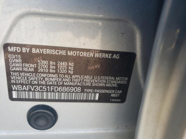 Photo 10 from auction – 2015 BMW 535 D XDRI with VIN WBAFV3C51FD686908