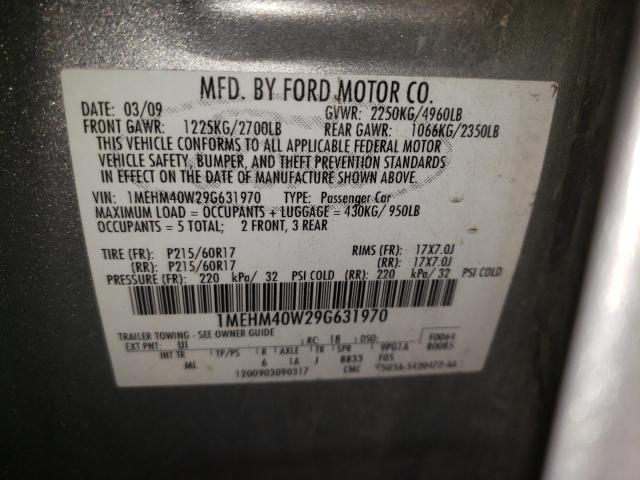 Photo 10 from auction – 2009 MERCURY SABLE with VIN 1MEHM40W29G631970