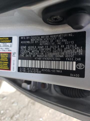 Photo 10 from auction – 2013 TOYOTA CAMRY L with VIN 4T4BF1FK9DR293984