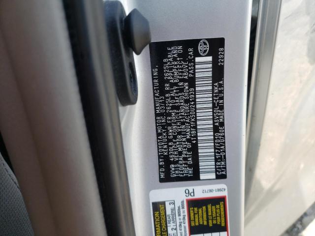 Photo 10 from auction – 2013 TOYOTA CAMRY L with VIN 4T1BF1FK5DU241939