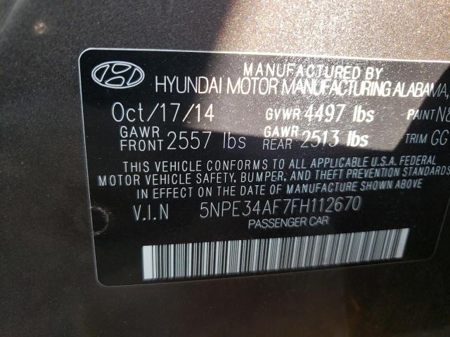 Photo 10 from auction – 2015 HYUNDAI SONATA SPO with VIN 5NPE34AF7FH112670