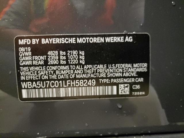 Photo 10 from auction – 2020 BMW M340I with VIN WBA5U7C01LFH58249