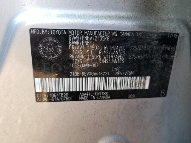 Photo 10 from auction – 2016 TOYOTA RAV4 LE with VIN 2T3BFREVXGW416224