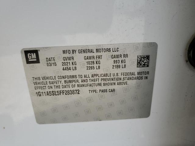 Photo 10 from auction – 2015 CHEVROLET MALIBU LS with VIN 1G11A5SL5FF283872